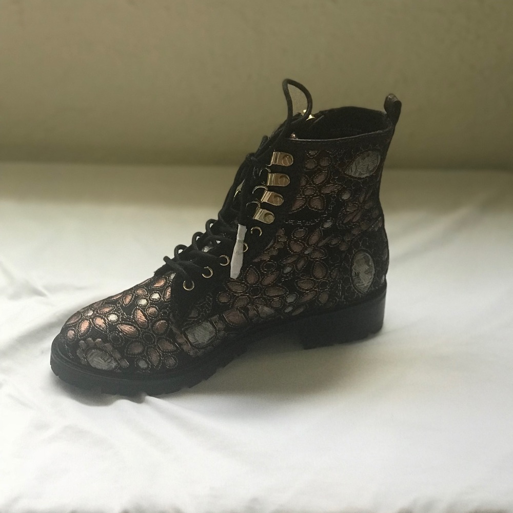 Alice & Olivia Tyrese Fabric Combat Boot
